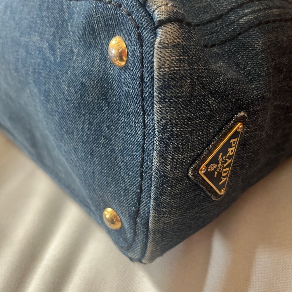 Prada Denim Shopping Tote (Large) - Picture 9 of 16